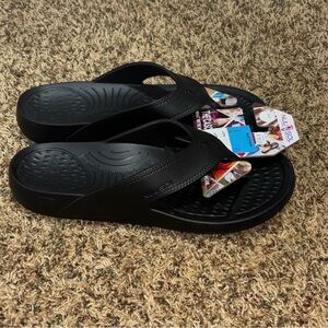 NUUSOL Cascade Flip Flops Mens 13 Black Thong Sandals Float American Made